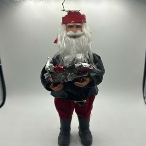 Vtg Motorcycle Santa Claus